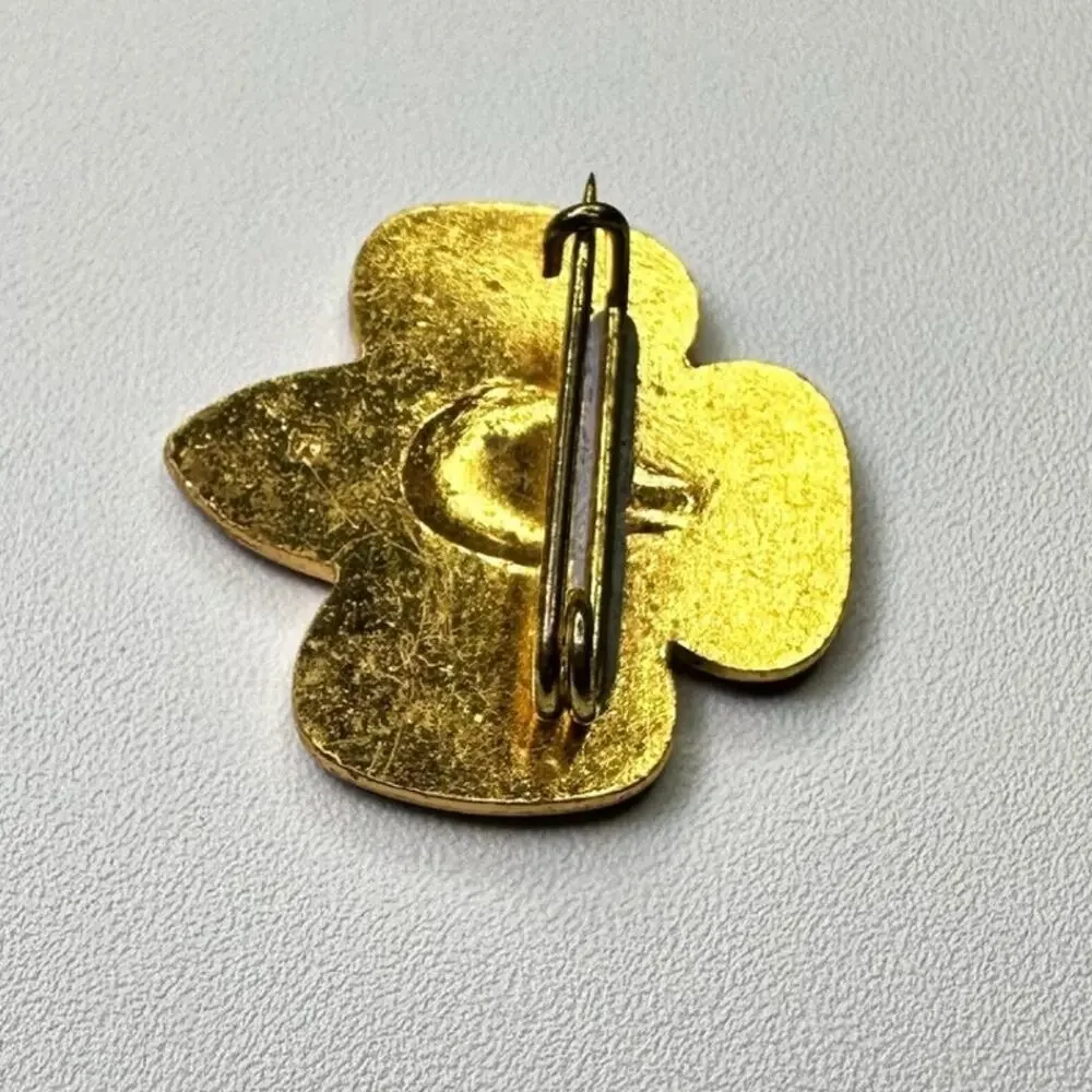 Vintage Girl Scouts Gold Tone Pin Eagle Design Fraternal Collectible Lapel Badge